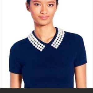 Kate Spade pearled Peter Pan sweater - size large